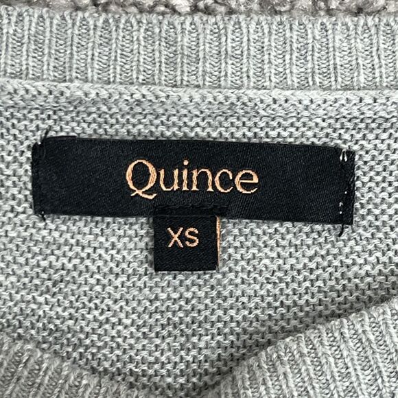 Quince Sweater Womens XS Gray Short Sleeve Dolman Crewneck Pullover Minimalist - Picture 3 of 6